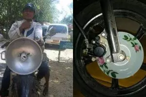 7 Potret modifikasi kendaraan pakai alat dapur ini bikin tepuk jidat