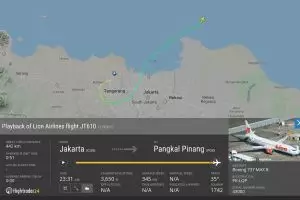 Dipastikan jatuh, ini rute terakhir Lion Air JT 610 yang terekam radar