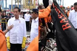 12 Momen Jokowi tinjau langsung posko SAR Lion Air di Tanjung Priok