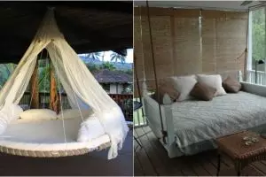 20 Inspirasi kasur gantung, beri sensasi tidur seperti di ayunan