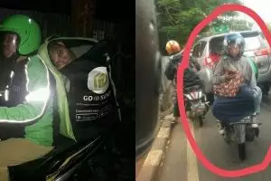 20 Foto lucu tingkah absurd penumpang ojek online, gagal paham