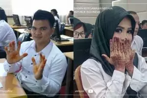 Demi tes CPNS, pengantin ini rela tinggalkan acara pernikahan