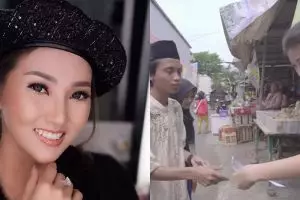 Sarwendah belanja di pasar dimintai donasi, reaksinya buat salut