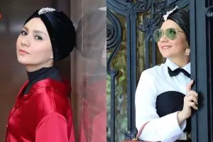 10 Inspirasi turban ala Viona Rosalina, istri Eko Patrio yang memesona