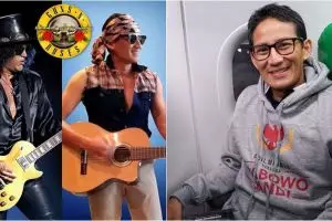 Sandiaga Uno tiru Guns N' Roses, begini gayanya ala rocker