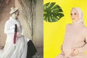 10 Potret maternity Natasha Rizky, anggun pakai kostum ala Korea