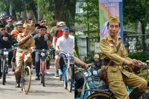 10 Gaya Jokowi 'ngonthel' peringati Hari Pahlawan