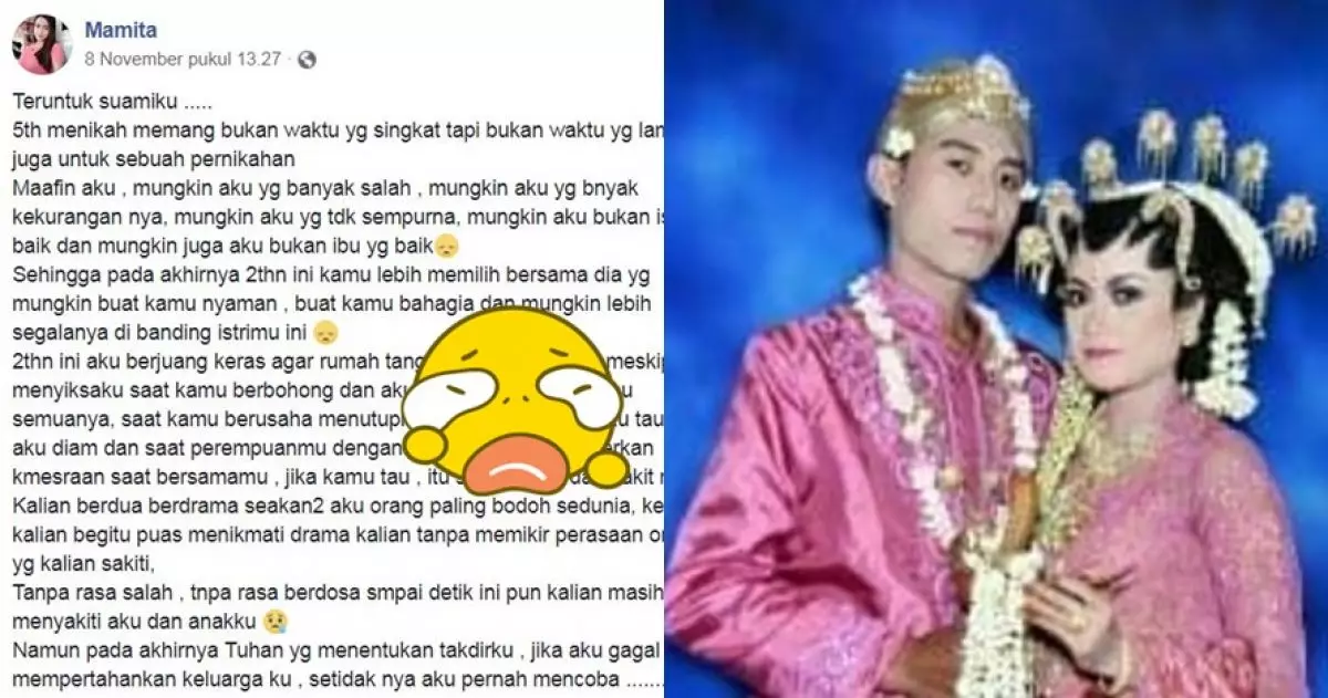 Curhat istri yang suaminya direbut pelakor ini bikin nyesek