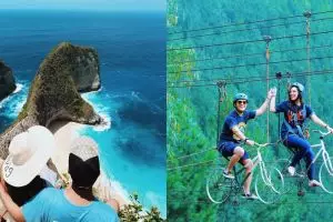 10 Potret wisata ketinggian Arief Poconggg & istrinya, mesra 