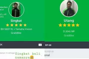 40 Nama driver ojek online ini kocak bikin penumpang ngakak