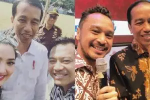 Gaya 20 seleb foto bareng Presiden Jokowi, ekspresif banget