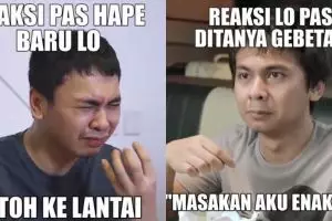 10 Meme lucu 'reaksi lo' ala Raditya Dika ini kocak abis