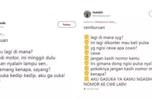 15 Cuitan lucu kalau cewek lagi cemburu ini bikin ngakak