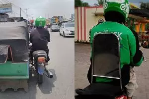 12 Modifikasi motor ojek online ini tak biasa, bikin geleng kepala