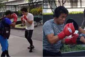 15 Aksi Reino Barack saat boxing, cepat dan gesit
