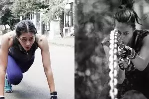 10 Gaya olahraga Paula Verhoeven ini jauh dari kesan feminin