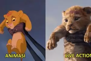 8 Perbandingan adegan film The Lion King dan animasinya 24 tahun lalu