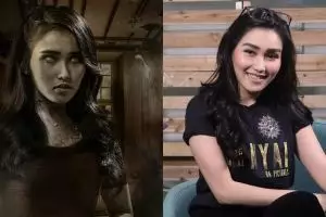 8 Momen di balik layar akting Ayu Ting Ting di Arwah Tumbal Nyai