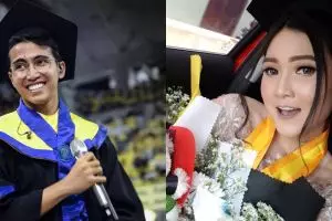 4 Seleb ini bernyanyi di hari wisudanya, aksi panggungnya pecah