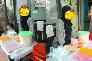 Penjual nasi uduk cantik ini bikin gagal fokus, rela antre deh