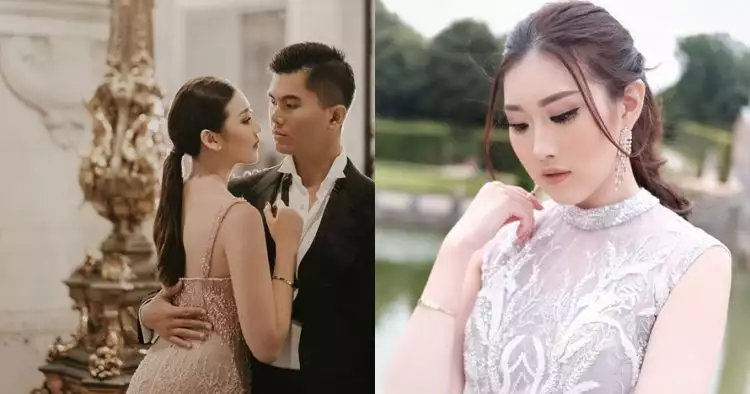 5 Gaya busana simpel Clarissa Wang saat prewedding, tetap elegan