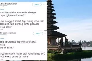 15 Cuitan lucu pengalaman bule liburan di Indonesia bikin ngakak