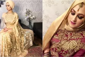 20 Inspirasi riasan pengantin ala India untuk wanita berhijab