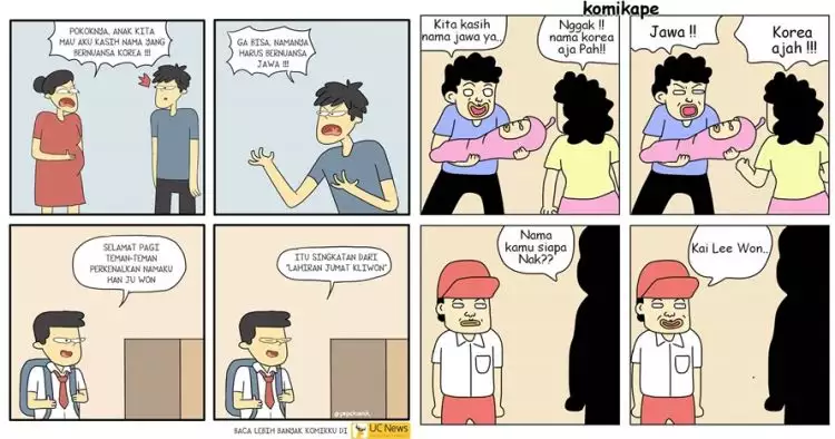 11 Komik strip lucu asal-usul nama anak ini kocak abis