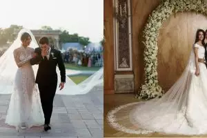 Priyanka Chopra & 6 seleb dunia ini pakai gaun pengantin mewah