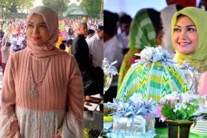 9 Pesona Bella Saphira dampingi suami Mayjen Agus, tak glamor