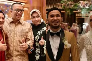 8 Publik figur hadiri resepsi Lindswell & Hulaefi, atlet wushu reunian