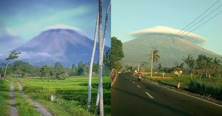 15 Potret Gunung Semeru 'bertopi', fenomena alam unik