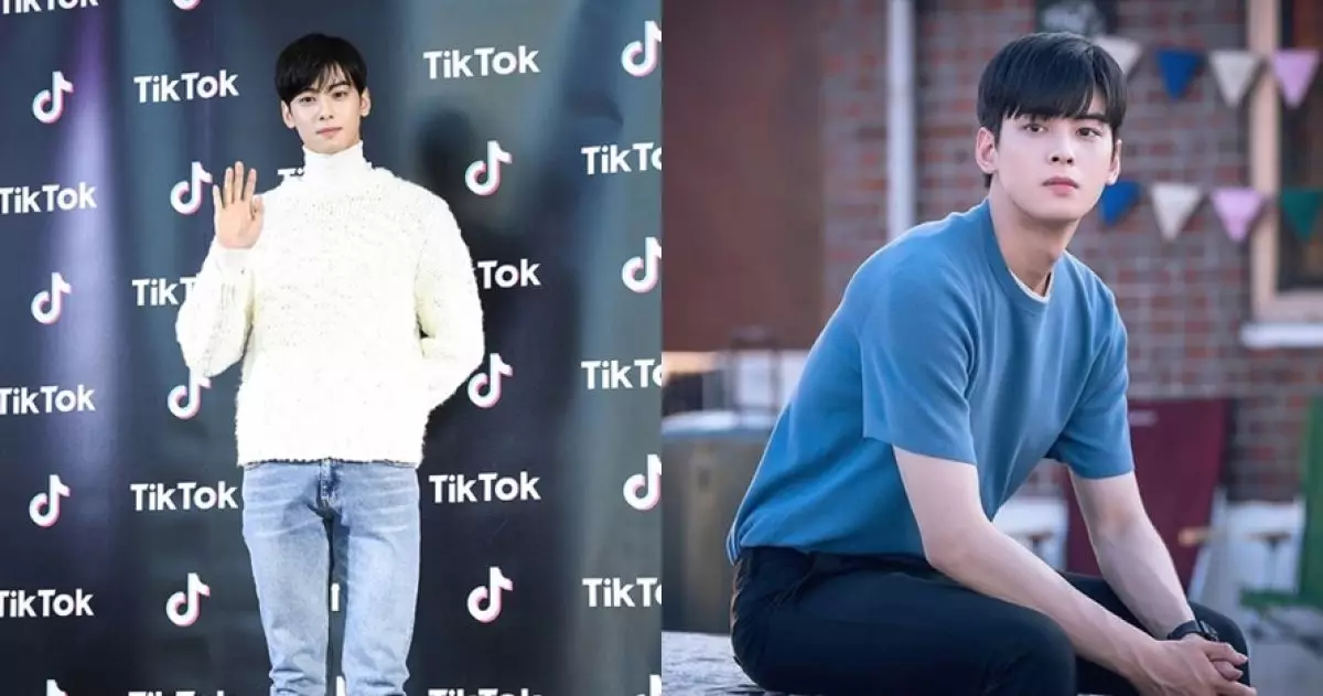 11 Gaya Cha Eun-woo pakai kaus ini simpel tapi tetap menawan