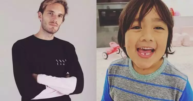 10 YouTuber terkaya 2018, peringkat satu usianya 7 tahun