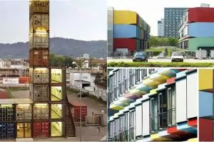 10 Bangunan unik terbuat dari kontainer, arsitekturnya kece