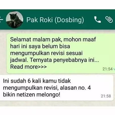 15 Chat lucu bertanya pada dosen ini endingnya kocak