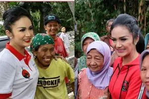 10 Potret Krisdayanti blusukan kampanye, tetap cetar memesona