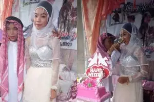 Viral pernikahan bocah mirip pesta ulang tahun, ini faktanya 
