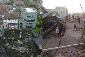 4 Kasus jalan ambles di Indonesia sepanjang 2018