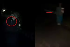 Penampakan sosok wanita gendong bayi di video Siboen, serem abis