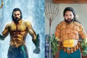 10 Cosplay low budget ini kreatif banget, Aquaman cuma pakai sayuran