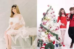 10 Potret maternity Angel eks Cherrybelle, ada yang tema Natal