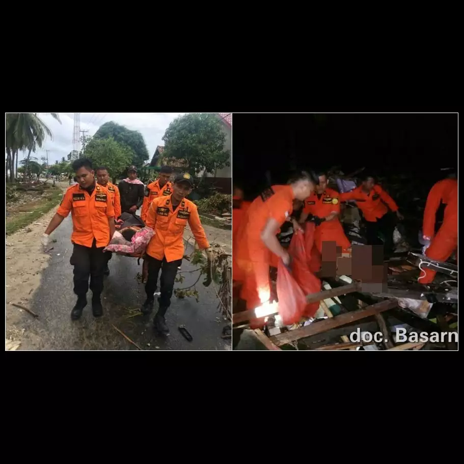 10 Potret situasi evakuasi korban tsunami Banten