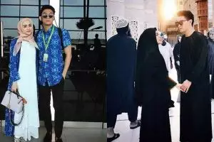 10 Potret kenangan Ifan Seventeen dan Dylan Sahara saat umrah