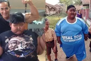 7 Perubahan Aria Permana bocah obesitas 192 kg, bikin pangling