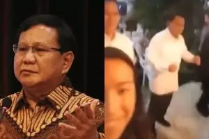 Momen Prabowo berjoget dalam acara perayaan Natal keluarga
