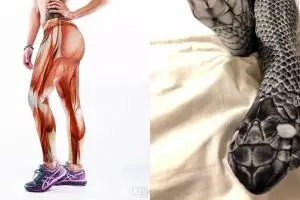 12 Legging bermotif nyeleneh, dari sushi sampai mirip ular