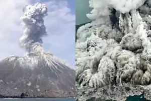 Evolusi Anak Krakatau pascaerupsi 1883, tumbuh 4 meter per tahun