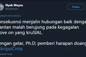 10 Cuitan lucu judul skripsi bertema cinta, auto baper