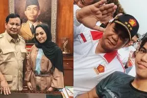 7 Seleb ini foto bareng Prabowo Subianto, gayanya ekspresif